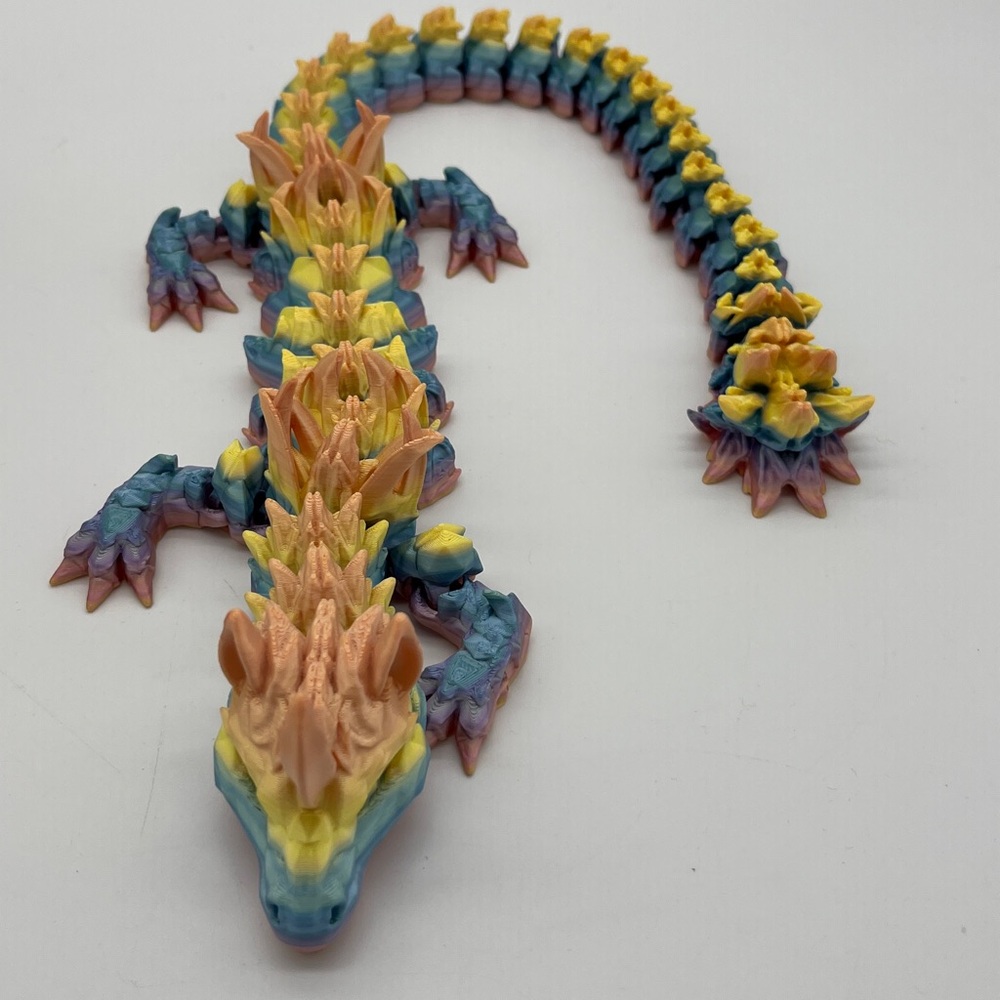 Unicorn Dragon 22” 3D-Printed Fidget Toy Fun Collectible Stress Re…